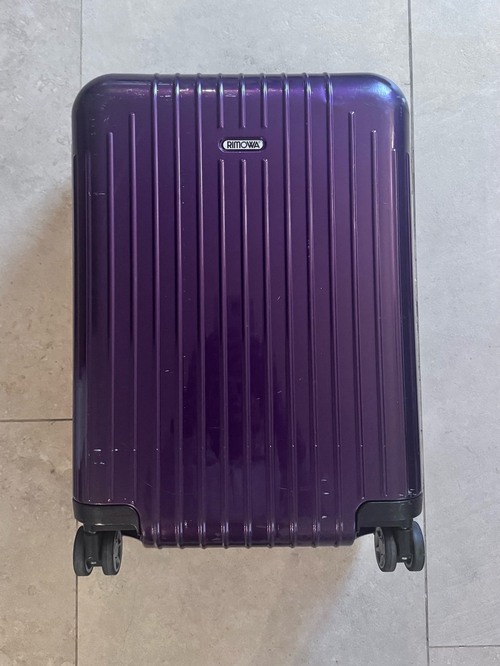 RIMOWA Purple Hard-Shell Carry-On Spinner